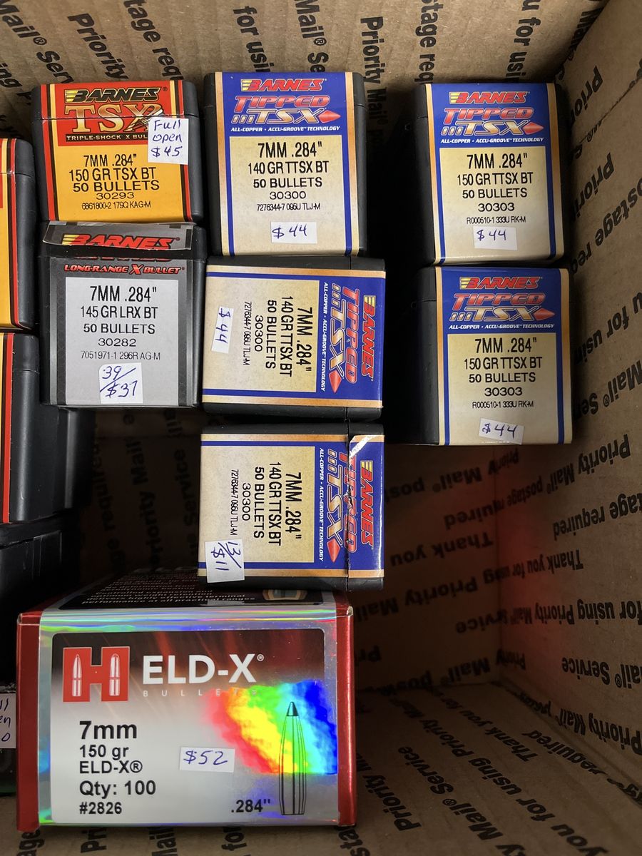 7mm .284 Bullets - Qty 100, High Performance Rifle Ammo Components