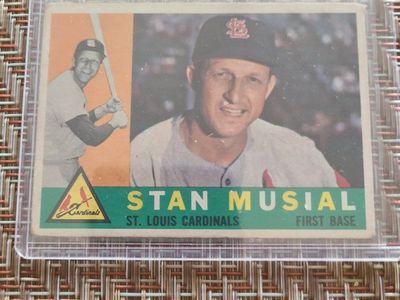 1963 Topps Stan Musial #250 St. Louis Cardinals Baseball Card - VG-EX Condition