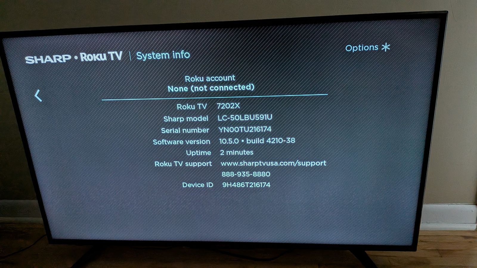 Sharp Roku TV 50-Inch Smart TV Model LC-50LBU591U