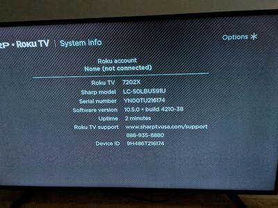 Sharp Roku TV 50-Inch Smart TV Model LC-50LBU591U