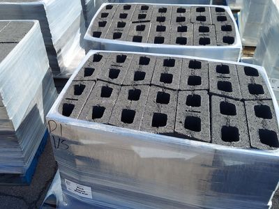 BLACK RETAINING WALL BLOCKS 6x4x16