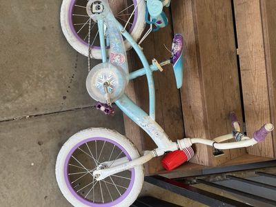 Disney Frozen Kids' Bike - Light Blue/Purple (Approx. 16-inch wheels)