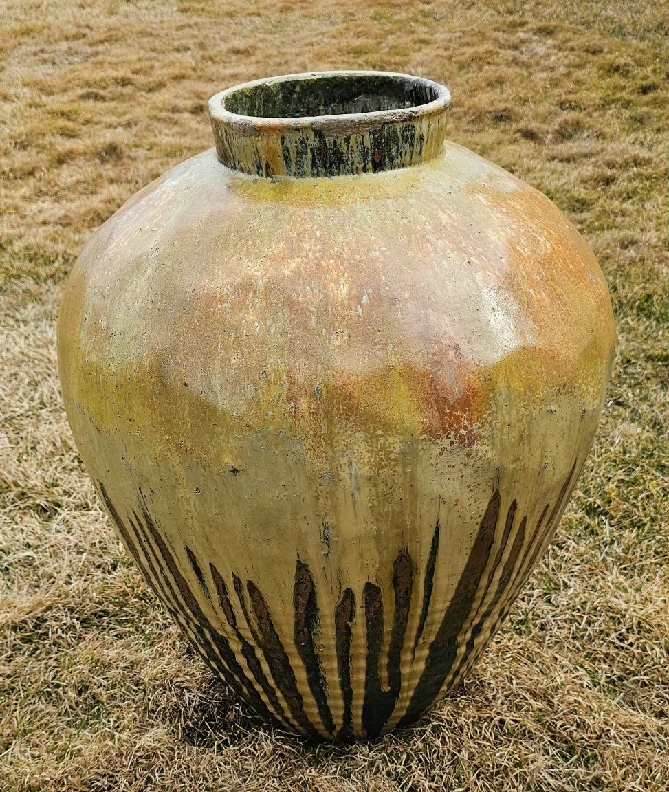 Glazed Pottery Vase 27"Tx20"W