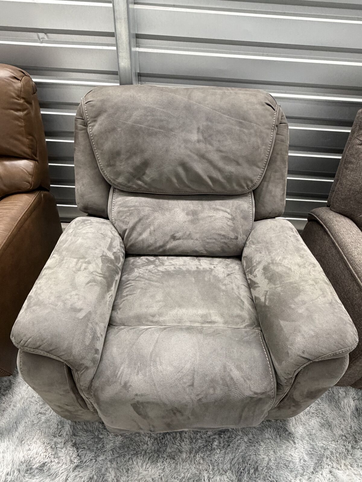 BarcaLounger Fabric Power Glider Recliner w/ Power Headrest — HALF PRICE!