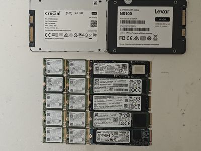 512GB SSDs for Laptop / Mini PC — SATA & NVMe | 98% health | Firm
