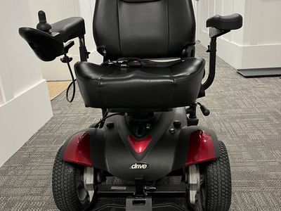 Drive Medical Titan Power Wheelchair - Black/Red with Owner's Manual