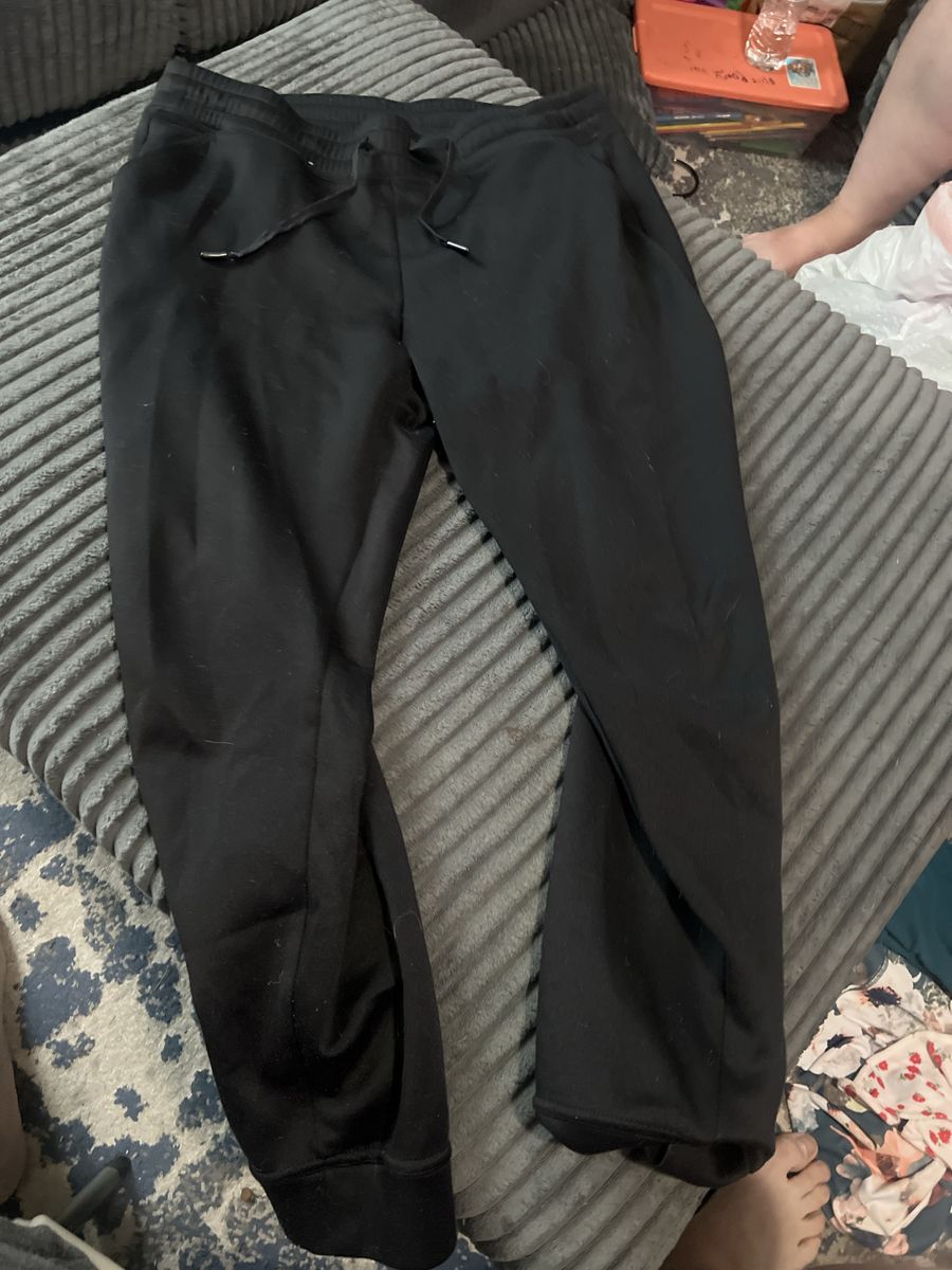 32 Degrees Heat Black Jogger Sweatpants Size Medium Drawstring