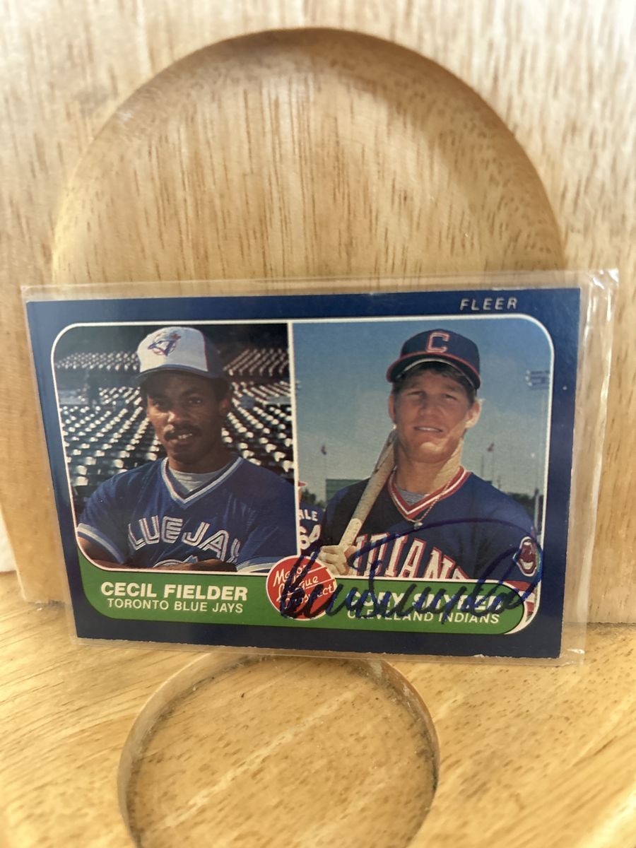 1986 Fleer Autograph Cory Snyder Hand Signed Baseball Card BYU COUGARS