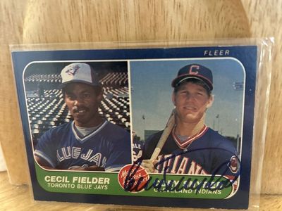 1986 Fleer Autograph Cory Snyder Hand Signed Baseball Card BYU COUGARS