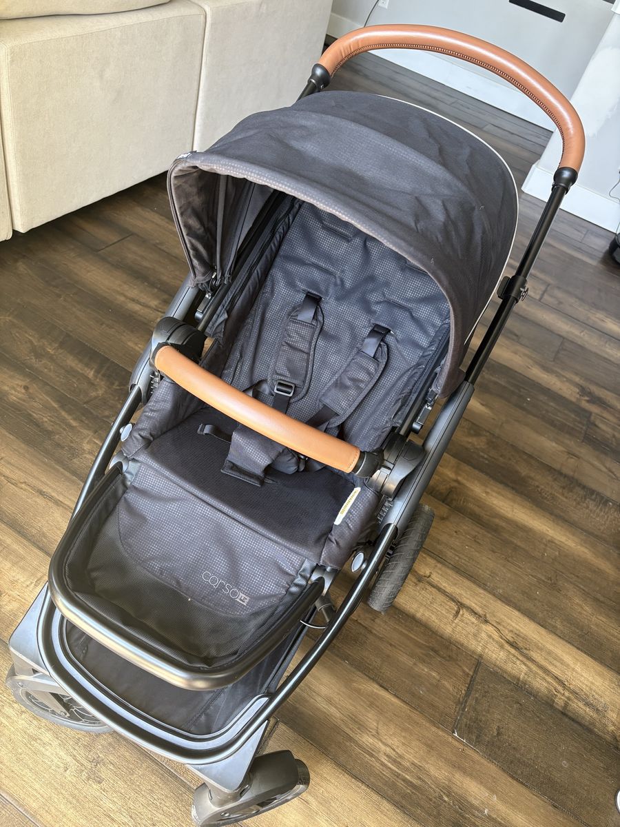 Chicco Corso LE Modular Stroller - Black with Leather Accents, Excellent Condition