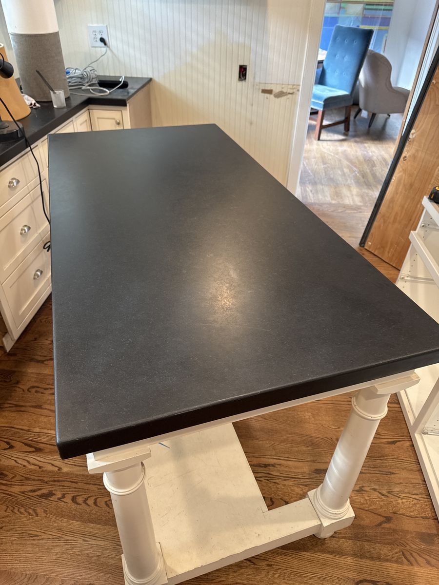 Granite countertop and island