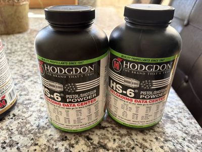 Hodgdon HS-6 Pistol/Shotgun Smokeless Powder - Reloading Propellant (2 Lbs)