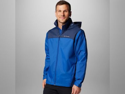 NEW Columbia Glennaker Lake II Packable Rain Jacket Royal Blue & Navy Large