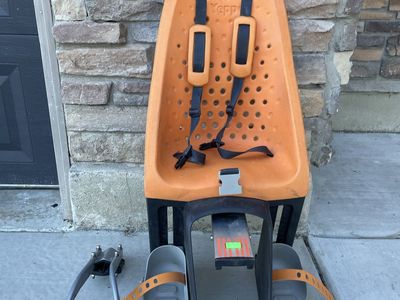 Deuter Kid Comfort 3 Child Carrier Backpack & Thule Yepp Maxi Child Bike Seat - Orange/Black
