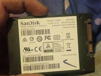 Seagate Barracuda 80GB 3.5" HDD & SanDisk 120GB 2.5" SSD Drive Lot