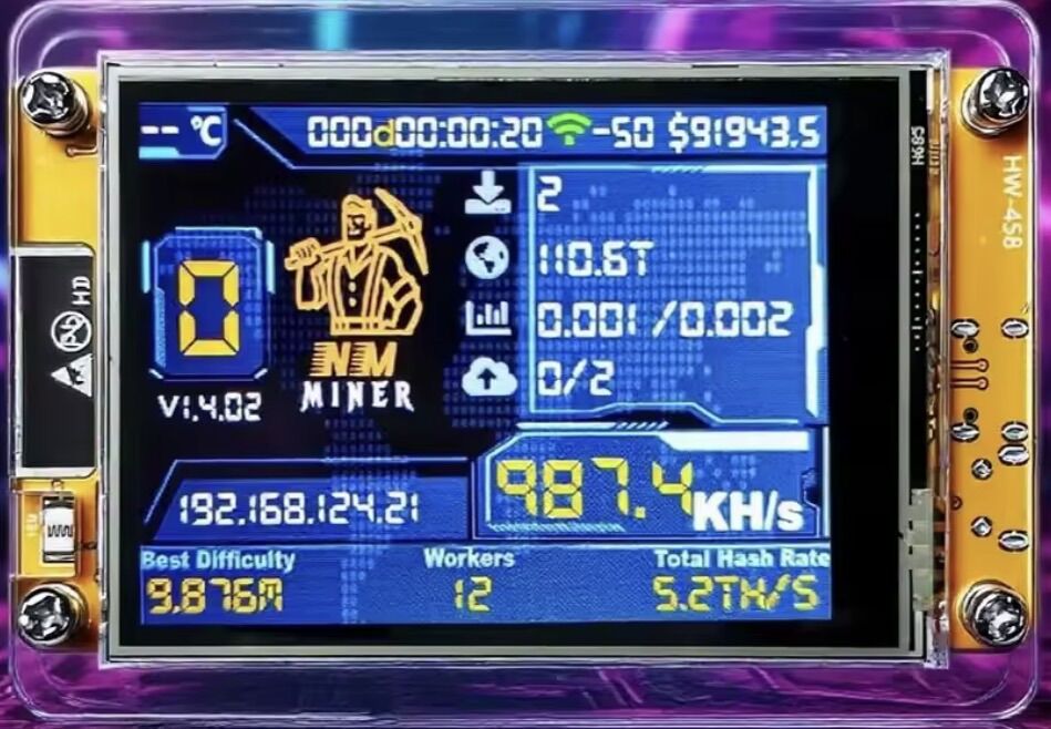 NerdMiner V2 Mini Miner Solo BTC Home Miner