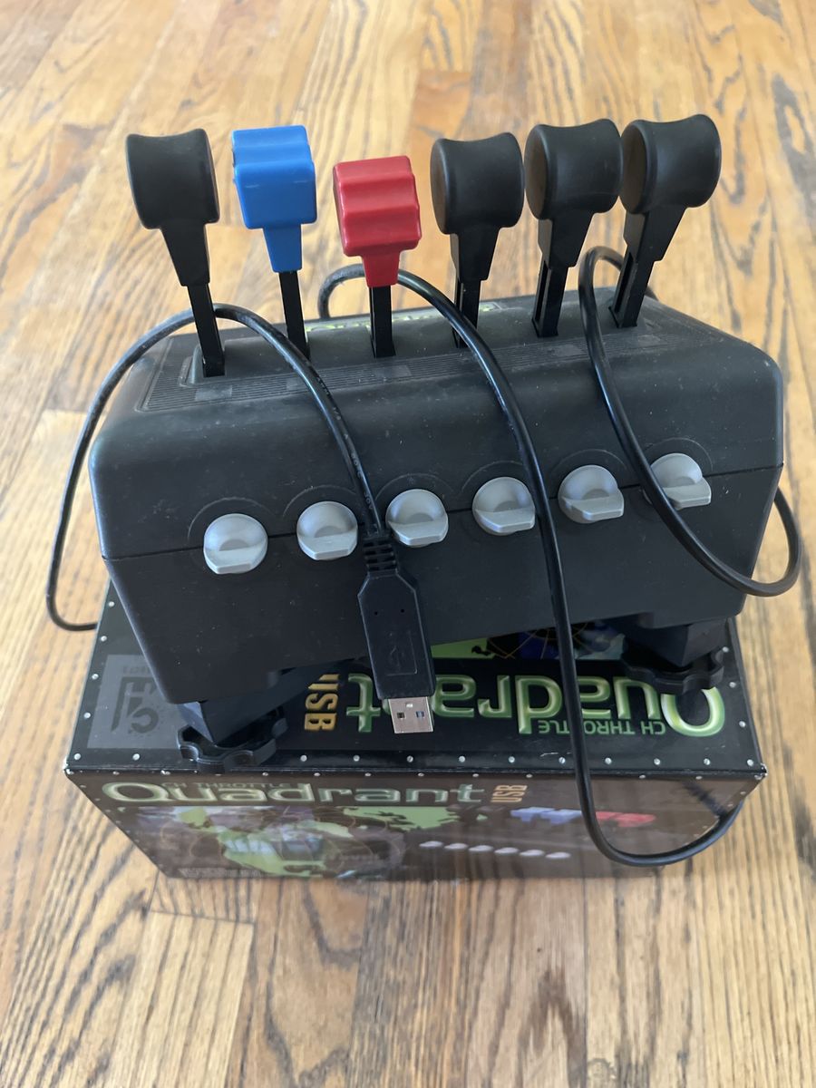 CH Products Quadrant USB Throttle for Flight Simulators