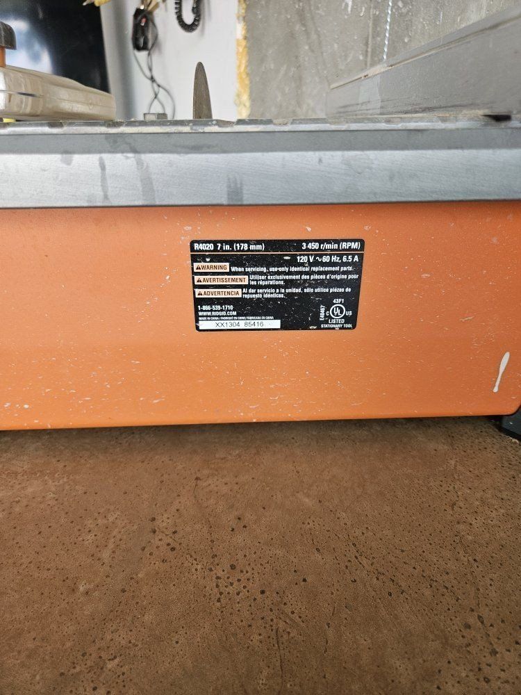 ridgid tile saw