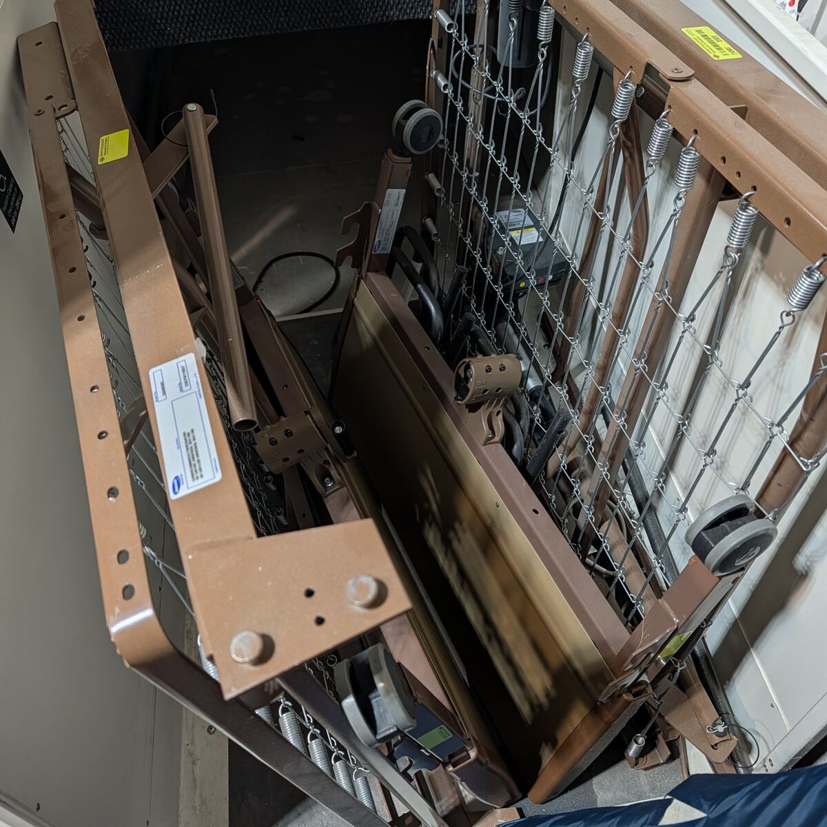 Hospital bed with mattress