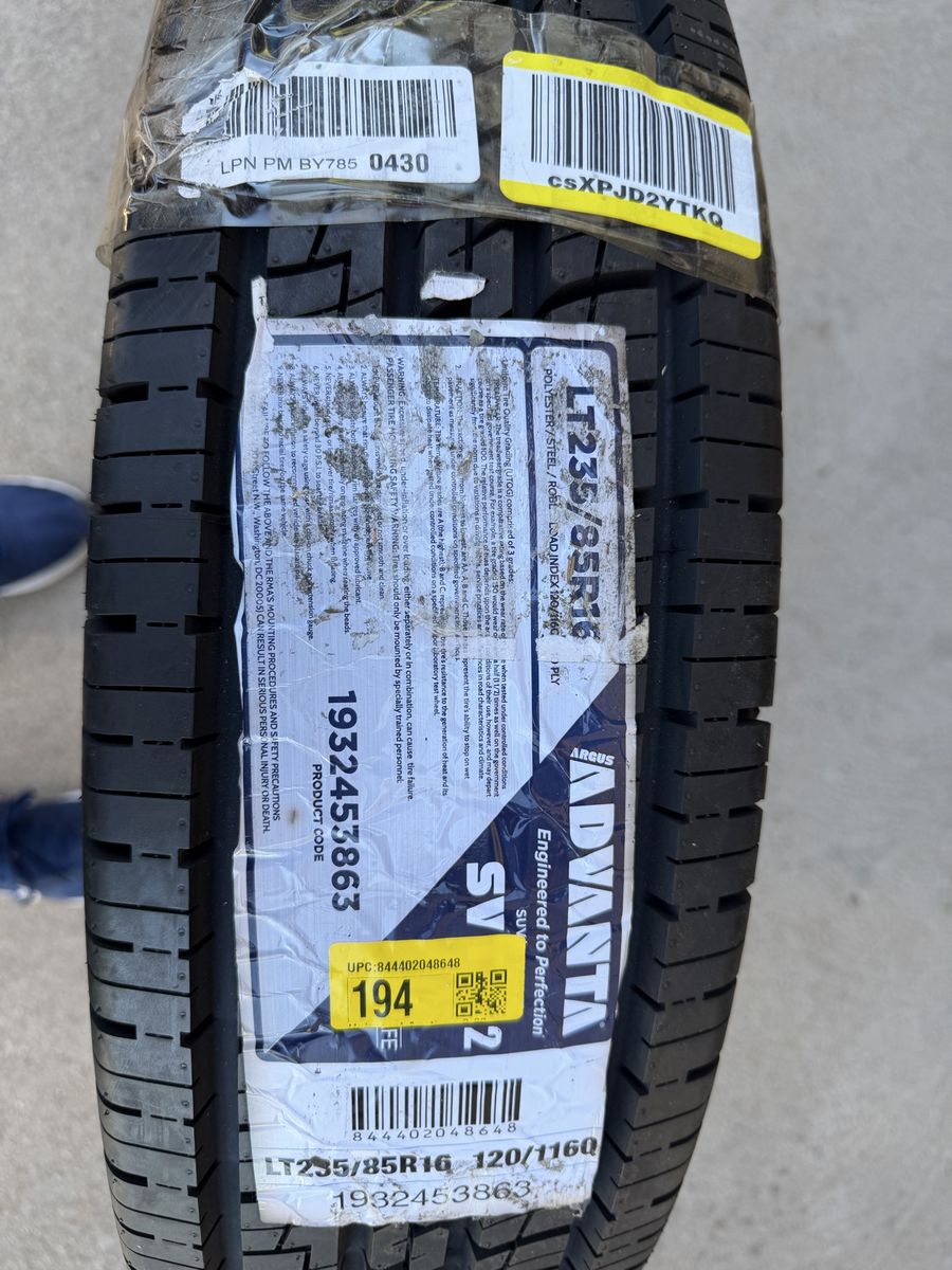 Advanta Argus SV-2 LT235/85R16 Tire - New