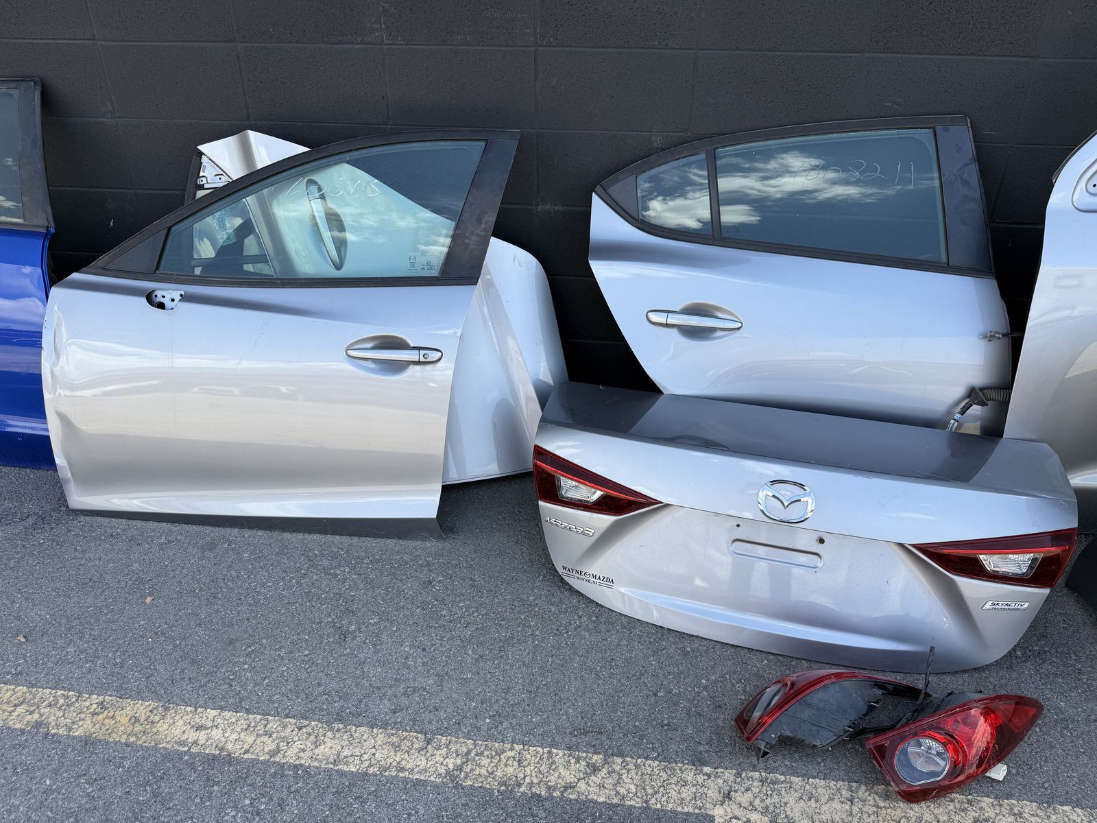 2014–2018 Mazda3 Sedan OEM Body Parts – Doors, Trunk & Tail Lights – $850 OBO