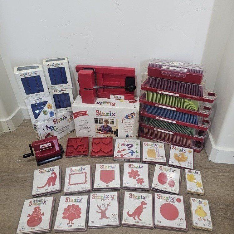 Huge Lot of SIZZIX Diecutting Scrapbook Supplies