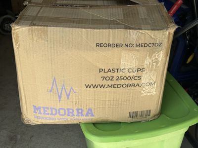 Medorra 7oz Plastic Cups Case of 2500 - Reorder MEDC7OZ
