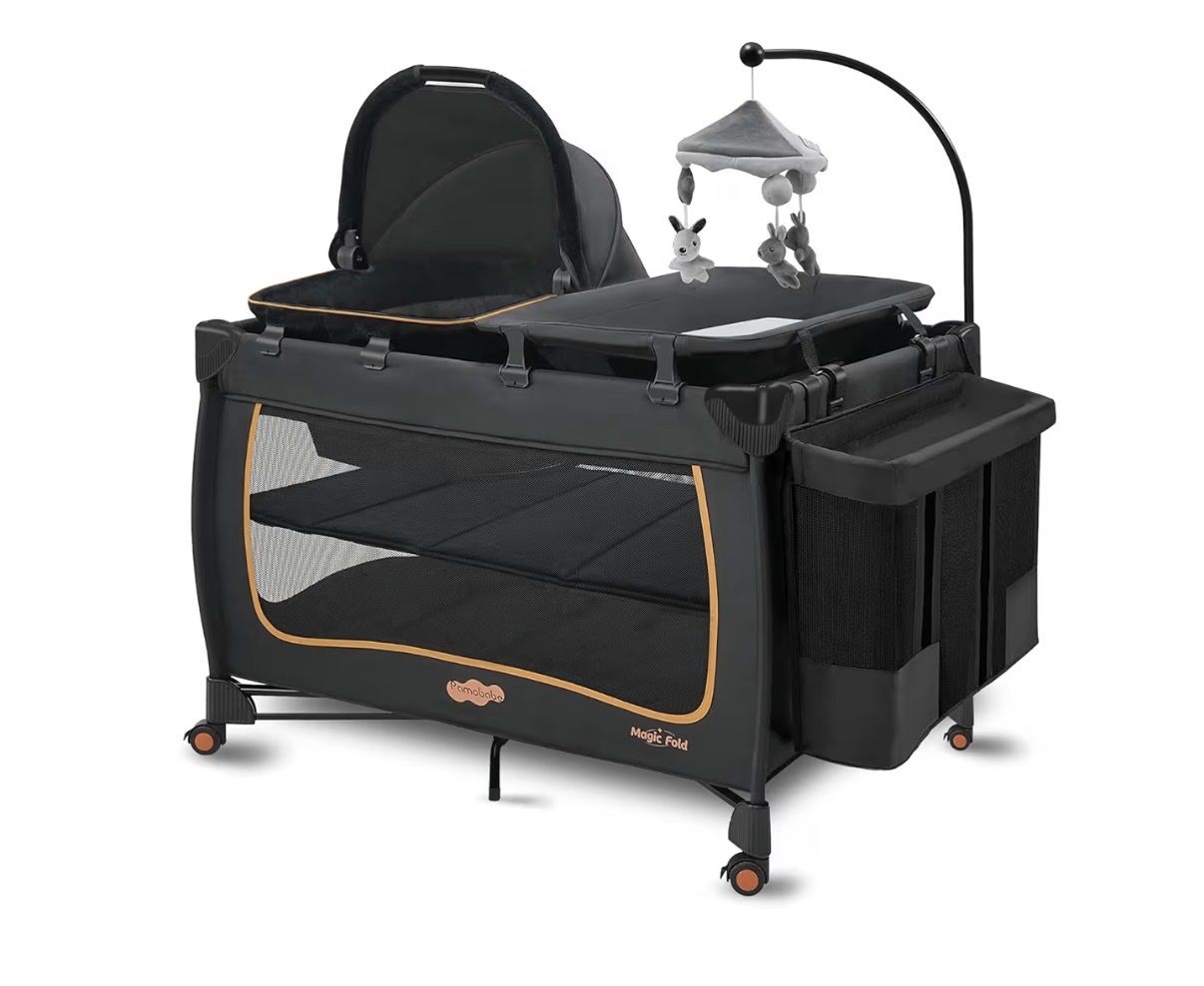 Pamo Babe 6 in 1 Baby Pack and Play with Bassinet