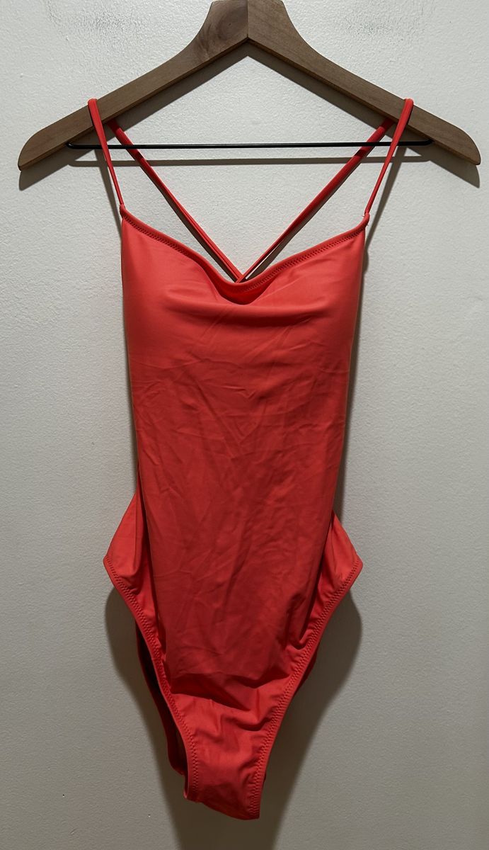 NWT J Crew Strappy Back Pink One Piece Seimsuit 10