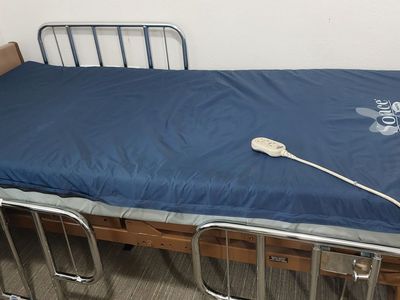 Hospital bed and tray