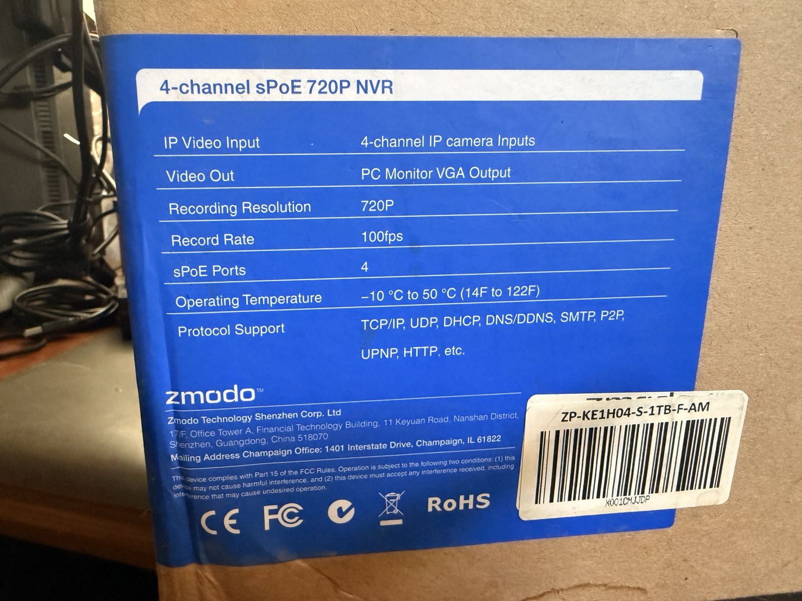 Zodo 4 Camera System With Dvr