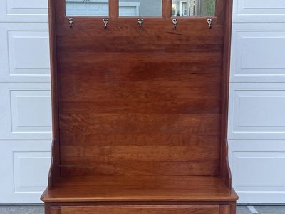 Solid Wood Entryway Hall Tree with Bench & Storage Drawer - 43" wide