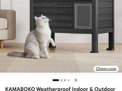 New KAMABOKO Weatherproof Indoor & Outdoor Cat House with Openable Roof