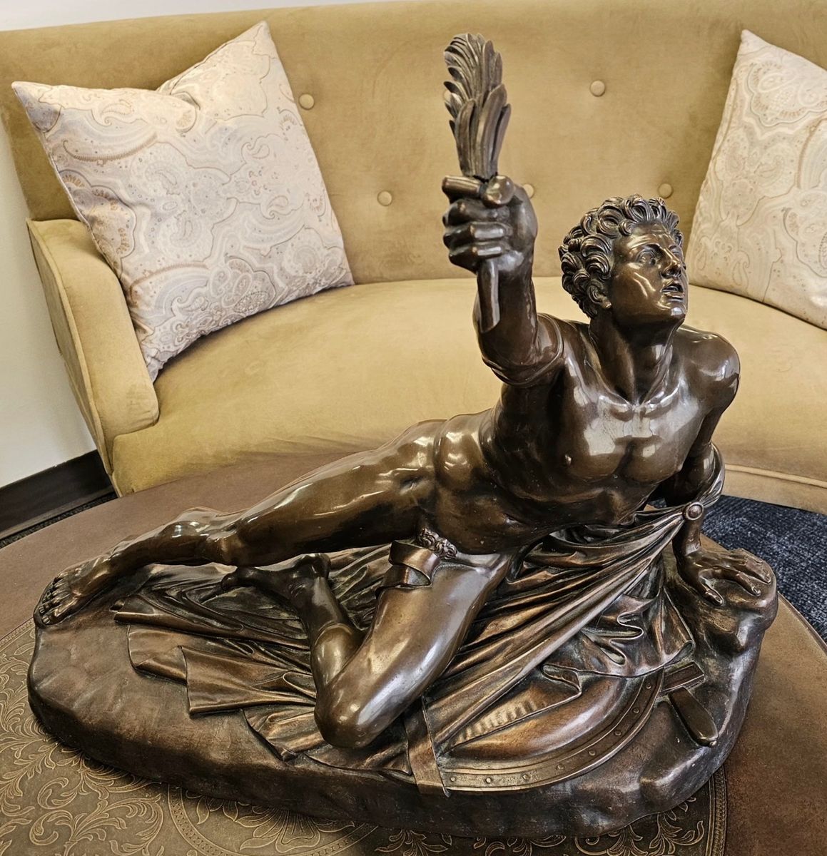 19th century antique bronze of ‘Le Soldat De Marathon Annoncant La Victoire