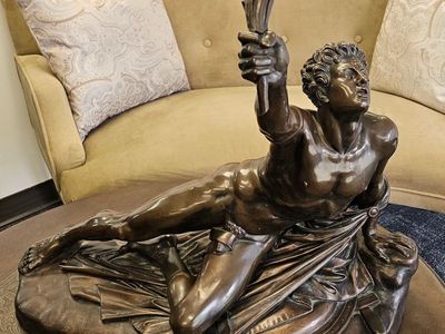 19th century antique bronze of ‘Le Soldat De Marathon Annoncant La Victoire