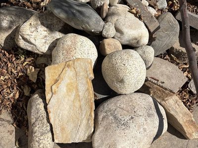 Assorted Landscape Rocks - River Rocks & Flagstone Pieces for Garden/Yard Decor