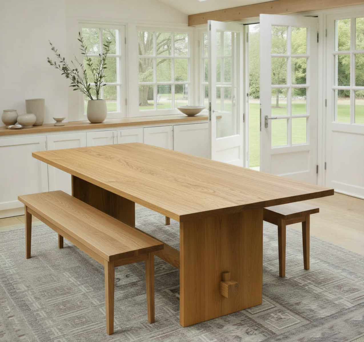 Reclaimed Hardwood Dining Table - Handcrafted