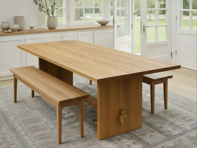 Reclaimed Hardwood Dining Table - Handcrafted