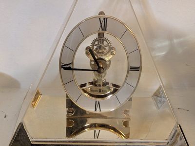 Howard & Miller 621-262 Pyramid Golden Gear Clock,