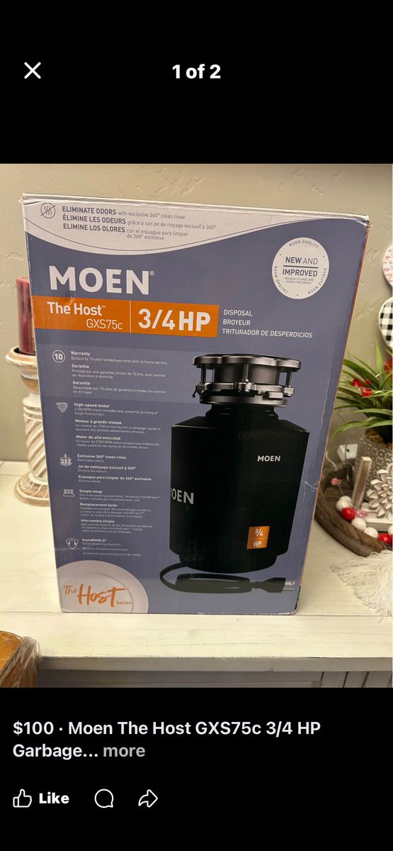 Moen 3/4 HP Garbage Disposal