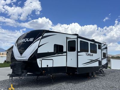 2021 Heartland Torque T32 Toy Hauler Travel Trailer with Rear & Side Patios