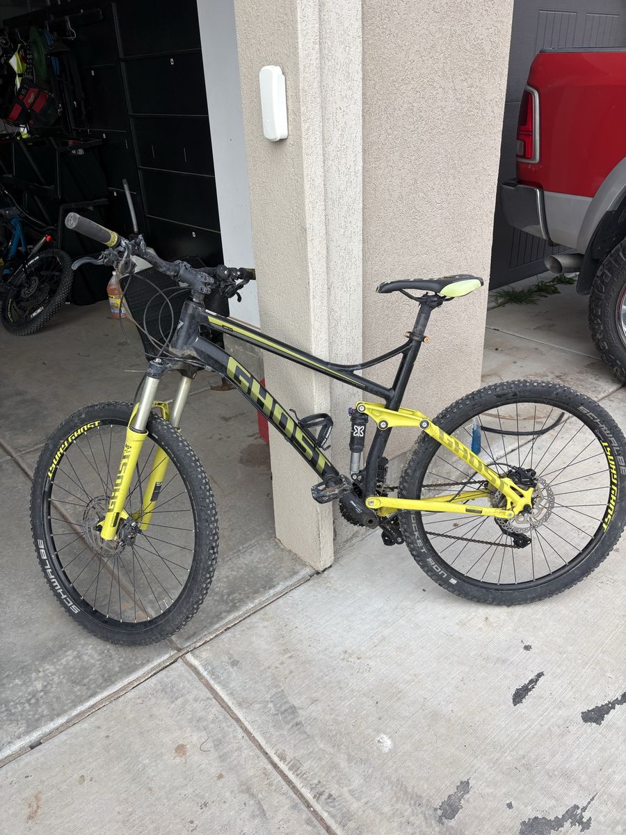 Ghost SE Actinum 29er Mountain Bike - Yellow/Black, Full Suspension, Shimano Deore