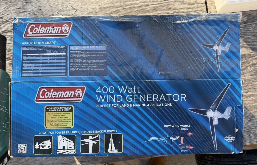 400 Watt 12 Volt Wind Generator