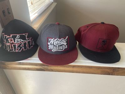 Metal Mulisha Flat Bill Snapback Hats - Lot of 3