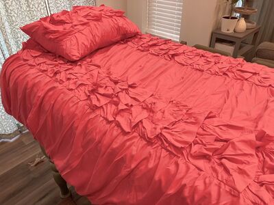 Pink Coral Comforter for Twin Bed