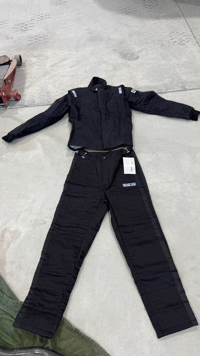 Sparco Black Two-Piece Racing fire Suit Size large