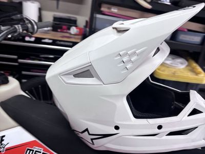 Alpinestars White Motocross Dirt Bike Helmet