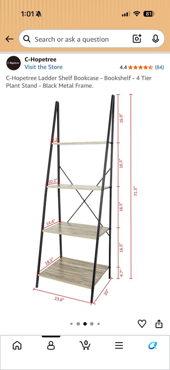 4-Tiered Slanted Shelf