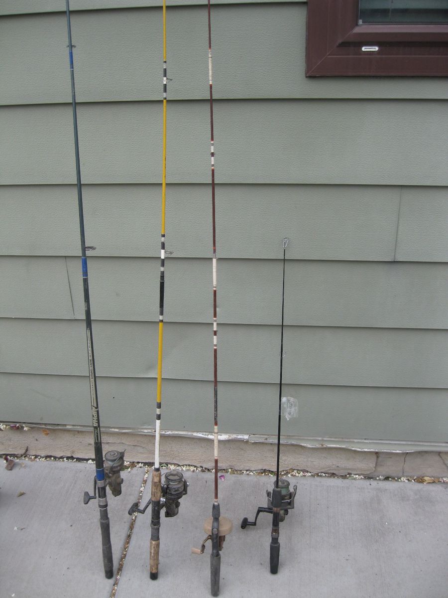 4 Fishing Rods and Reels