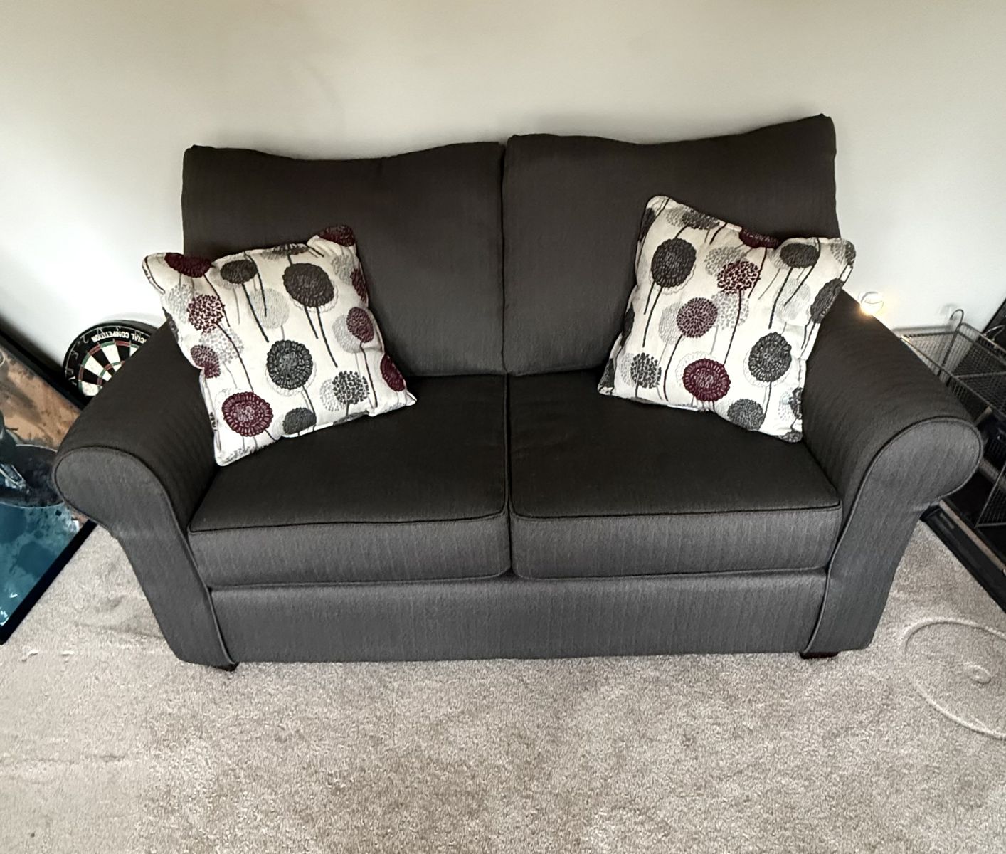 Dark Gray Loveseat - Excellent Condition